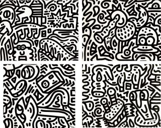 Mr Doodle - Untitled (Four Works)