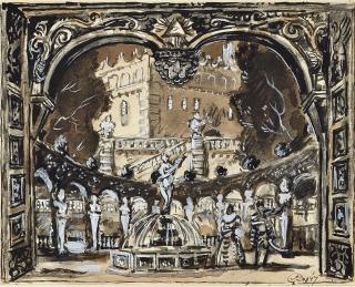 Mstislav Dobuzhinsky - Set design for Boris Godunov