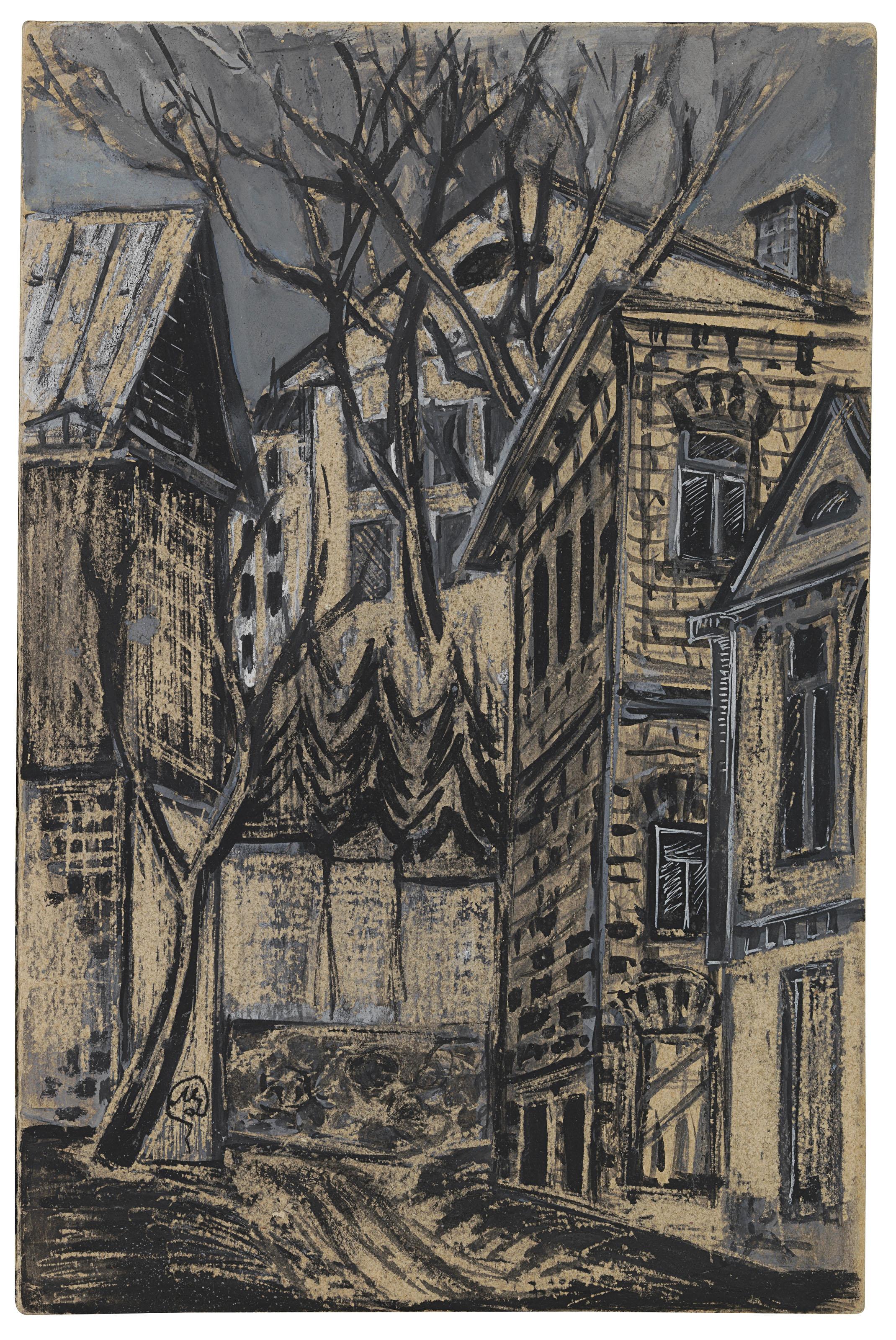 Mstislav Dobuzhinsky - Two views of Kaunas, Lithuania