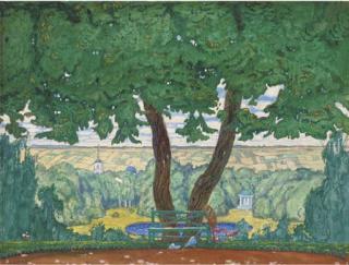 Mstislav Valer\'ianovich Dobuzhinskii - Décor for Ivan Turgenev\'s A Month in the Country