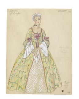 Mstislav Valerianovich Dobuzhinsky - Costume design for Lucietta for the opera I Quatro Rusteghi