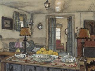 Mstislav Valer\'ianovich Dobuzhinsky - Interior, Encino, California