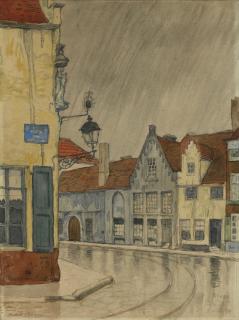 Mstislav Valerianovich Dobuzhinsky - Rue Neuve De Gand, Bruges