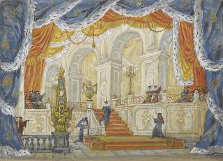 Mstislav Valerianovich Dobuzhinsky - Set Design For A Production Of Un Ballo In Maschera