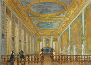 Mstislav Valerianovich Dobuzhinsky - Set Design For Anne Of England