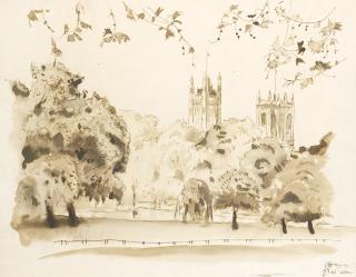 Mstislav Valerianovich Dobuzhinsky - View Of St James\' Park, London