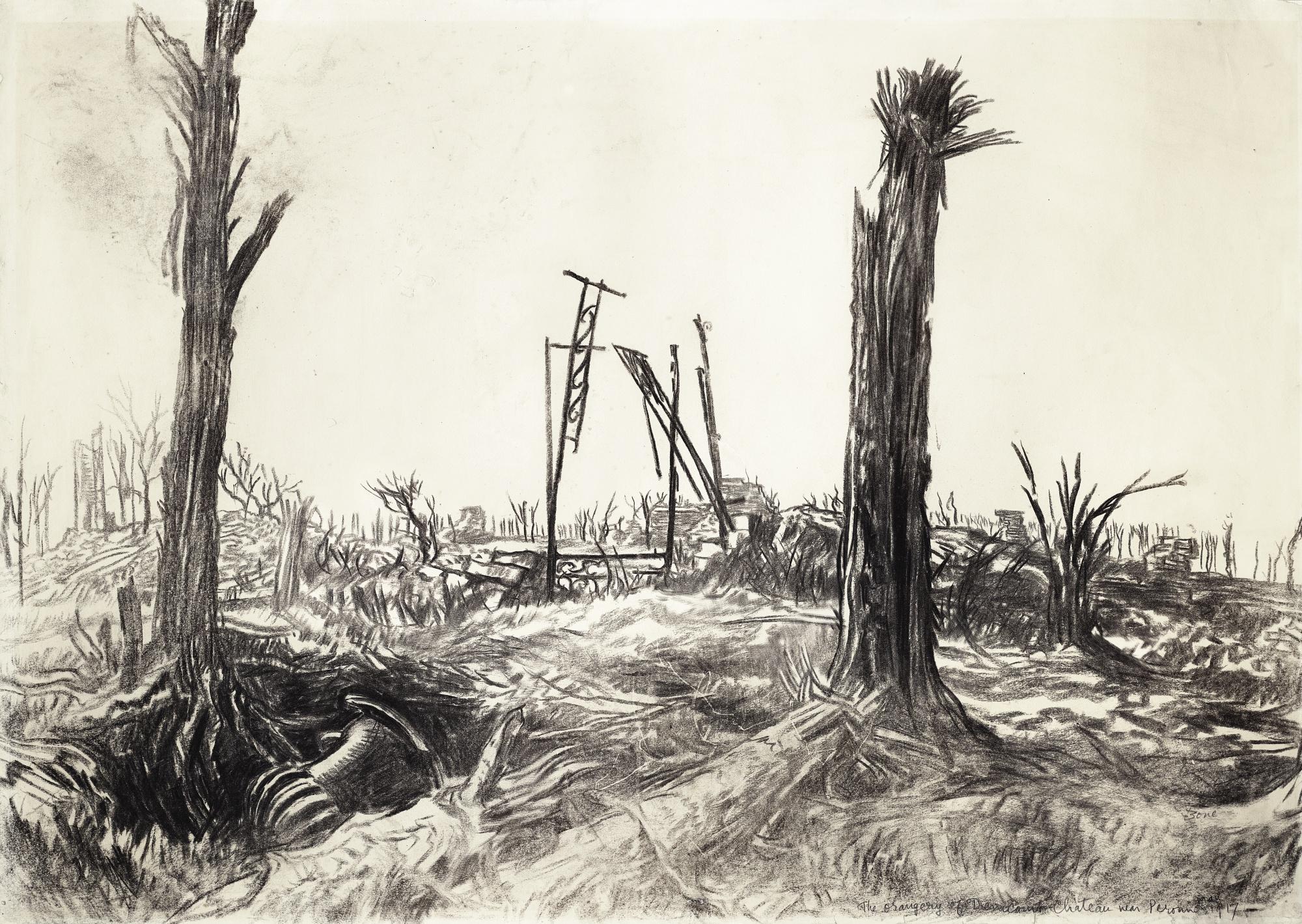 Muirhead Bone - The Orangery Of Deniécourt Chateau, Near Peronne