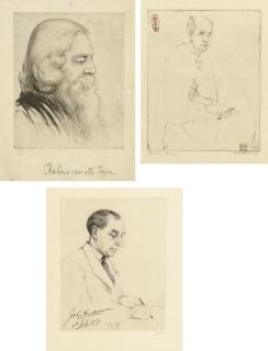 Mukul Dey - Three portraits