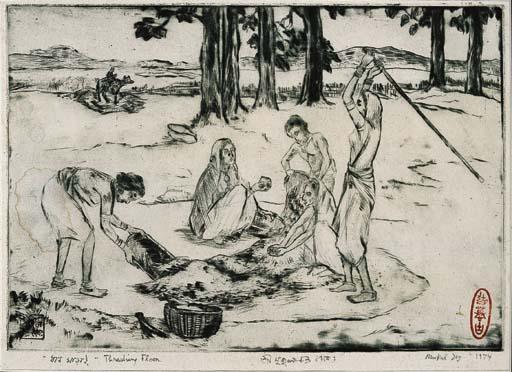 Mukul Dey - Threshing Floor; Siva Ratri Puja in the Darkest Night; Durga