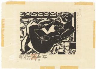 Munakata Shiko - Reclining deity