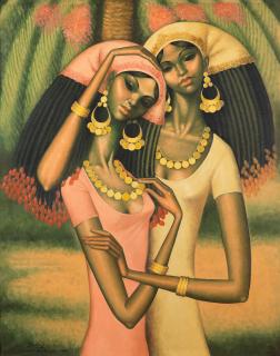Munir Fahim - Two Nubian Girls