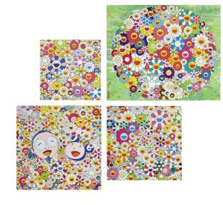 Murakami Takashi - I. Such Cute Flowers/ Ii. Open Your Hands Wide/ Iii. Me And Mr. Dob/ Iv. Maiden In The Yellow Straw Hat (Four Works)