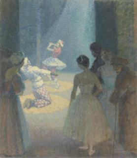 Murray Urquhart - In the Wings; together with an oil landscape and pencil figure study by the same hand