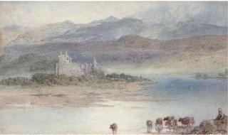 Myles Birket Foster, R.W.S. - Cattle Watering On A Scottish Loch