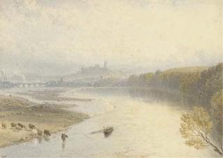 Myles Birket Foster, R.W.S. - Lancaster from the River Lune