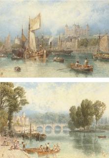 Myles Birket Foster, R.W.S. - Richmond on Thames; and The Tower of London