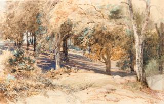 Myles Birket Foster, R.W.S. - Sheep resting in a wooded landscape