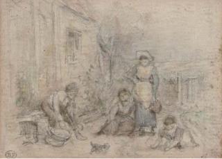 Myles Birket Foster, R.W.S. - The cottage door