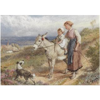 Myles Birket Foster, R.W.S. - The Donkey Ride