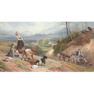 Myles Birket Foster, R.W.S. - The Road To Market