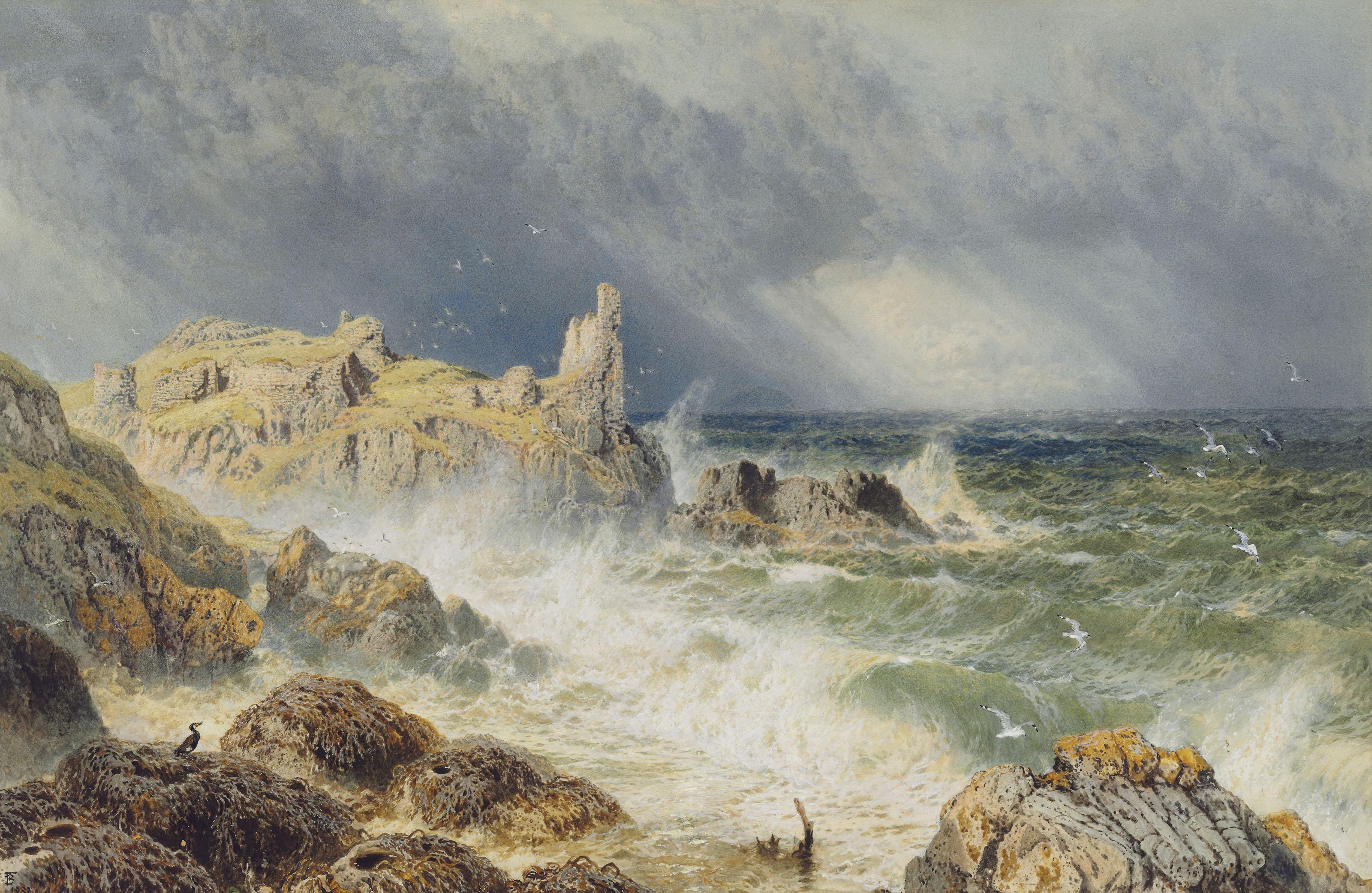 Myles Birket Foster, R.W.S. - Turnberry Castle, Ayrshire, Scotland