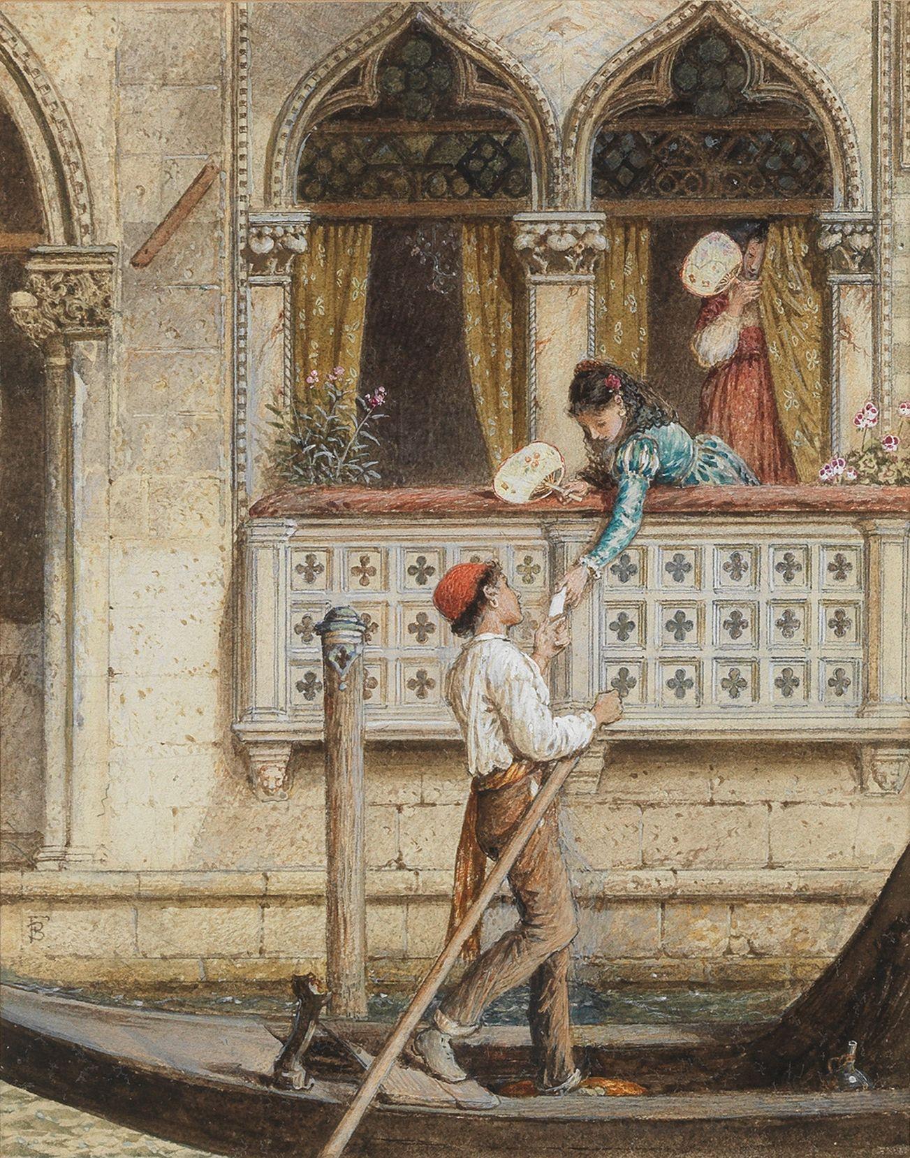 Myles Birket Foster, RWS - \'The love letter\'