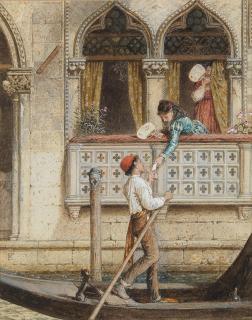 Myles Birket Foster, RWS - \'The love letter\'