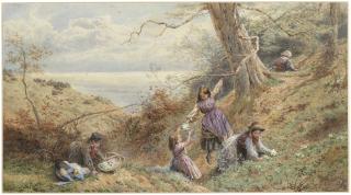 Myles Birket Foster - The Primrose Gatherers