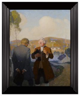 N.C. Wyeth - Mr. Campbell, The Minister of Essendean (With that he prayed a little while aloud, and in affecting terms, for a young man setting out into the world)