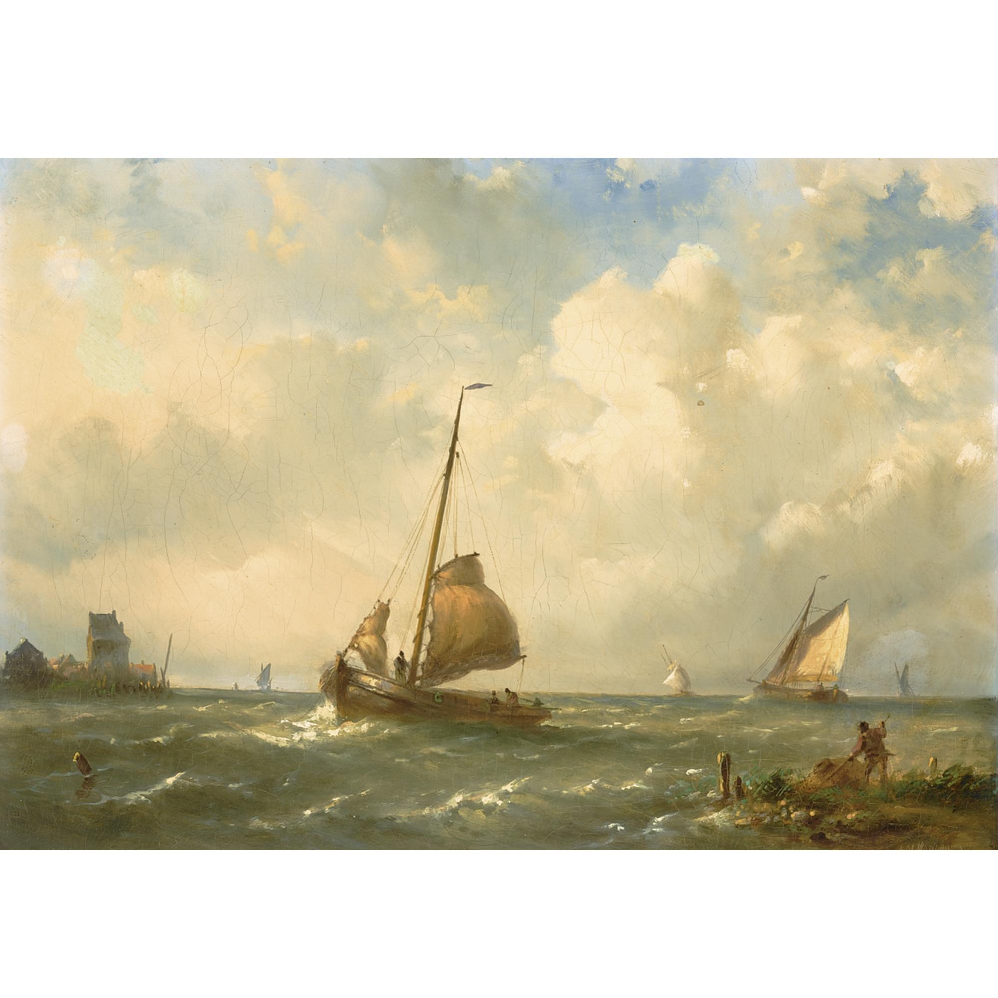 N.M. Wijdoogen - Shipping In A Stiff Breeze