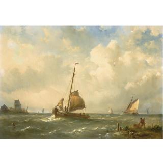 N.M. Wijdoogen - Shipping In A Stiff Breeze