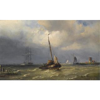 N.M. Wijdoogen - Shipping On A River