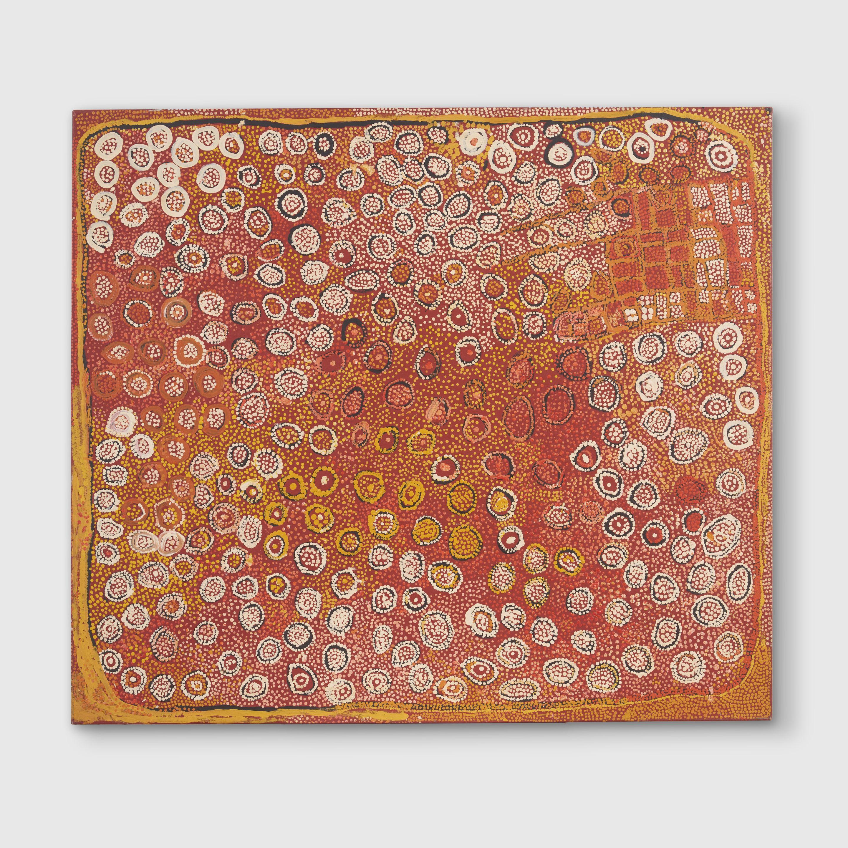 Naata Nungurrayi - Untitled (Designs associated with the rockhole and soakage water site of Ngaminya), 2006