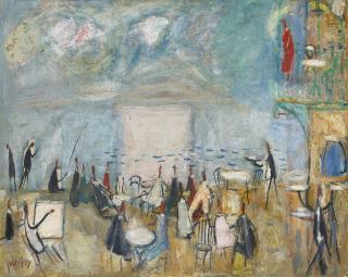 Nachum Gutman - Café By The Kinnereth (Cafe In Tiberias)