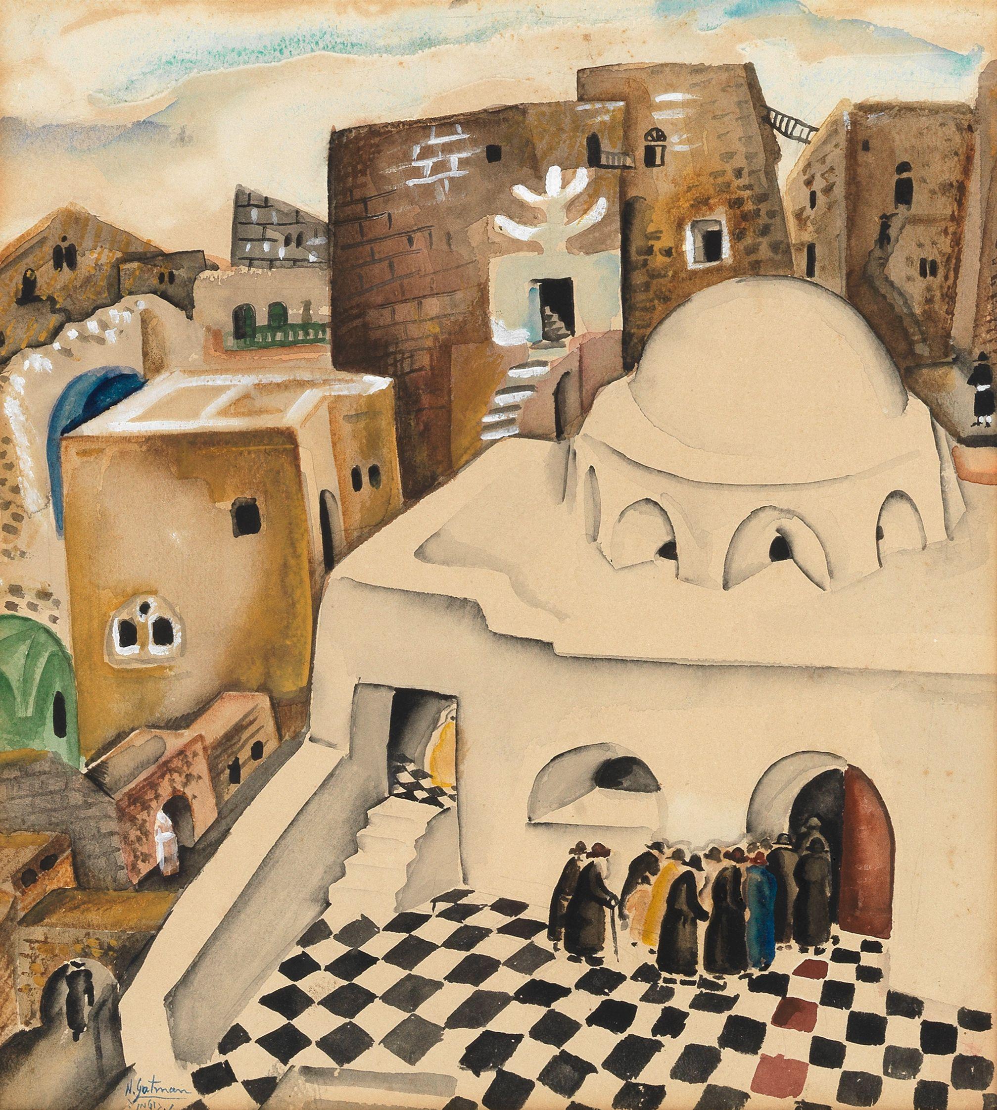 Nachum Gutman - Entering the temple