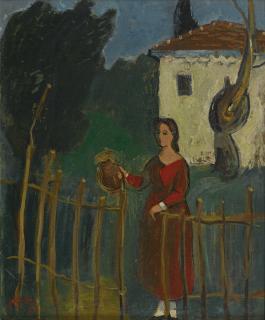 Nachum Gutman - Young Woman In The Orchard