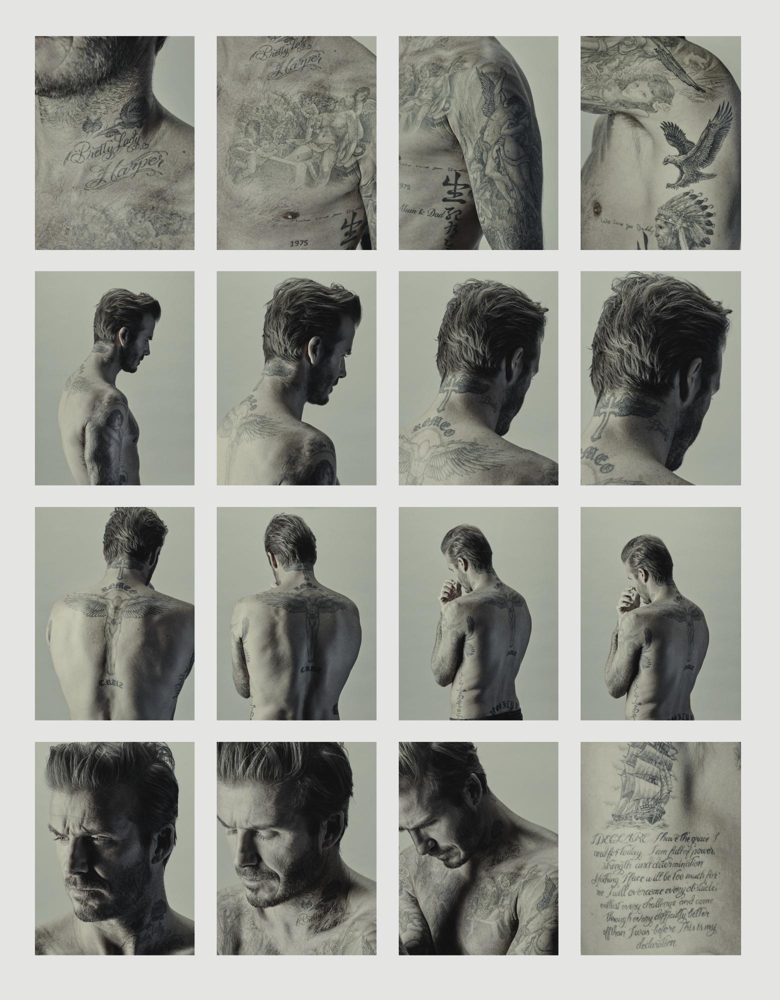 Nadav Kander - David Beckham, 16 Pictures From David Beckham\'S Ink, 2015