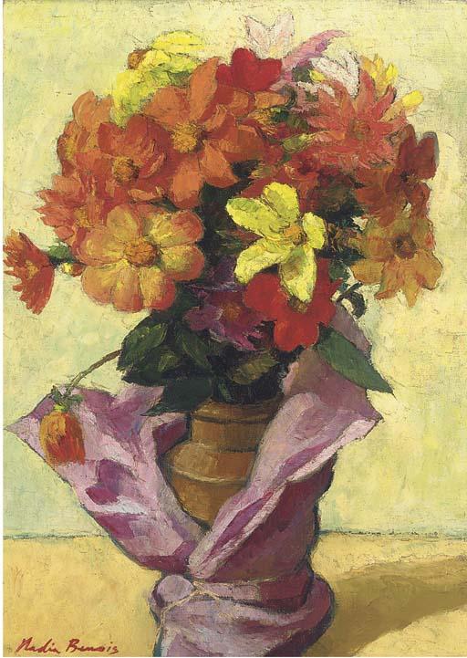 Nadia Benois - Dahlias In A Vase
