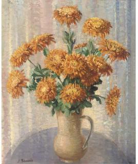 Nadia Benois - Still Life With Chrysanthemums