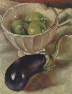 Nadia Benois - Still Life with figs and aubergine