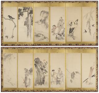Nagasawa Rosetsu - ANIMALS, LANDSCAPES and FIGURES