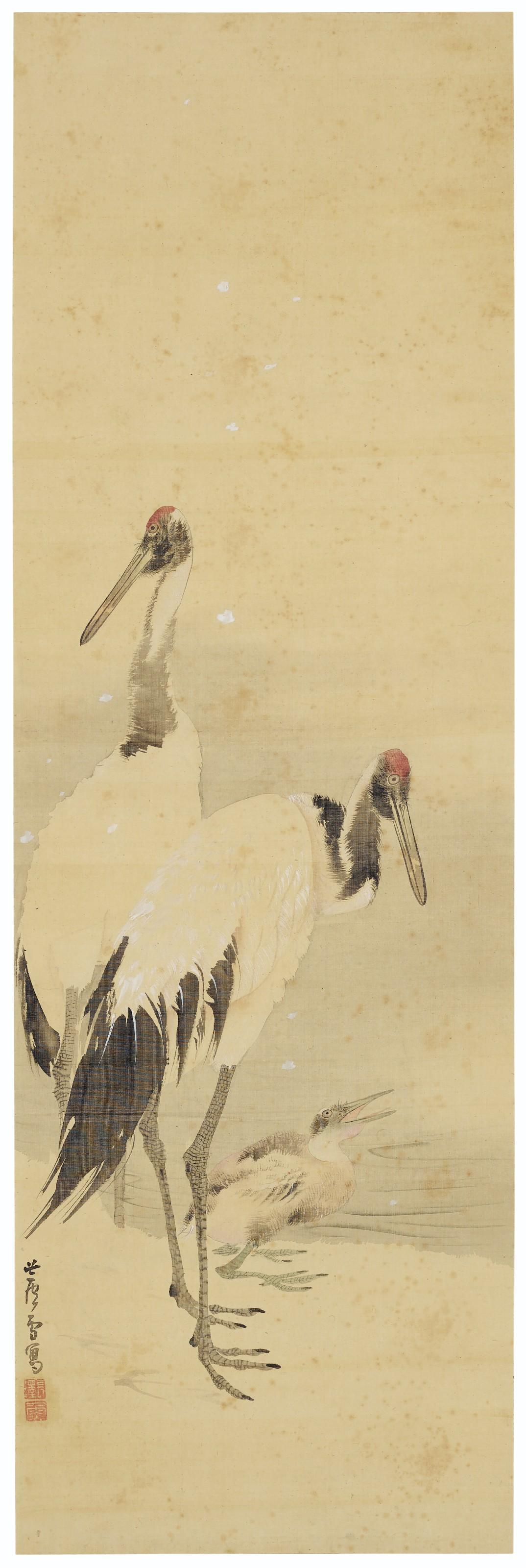 Nagasawa Rosetsu - Cranes in Snow