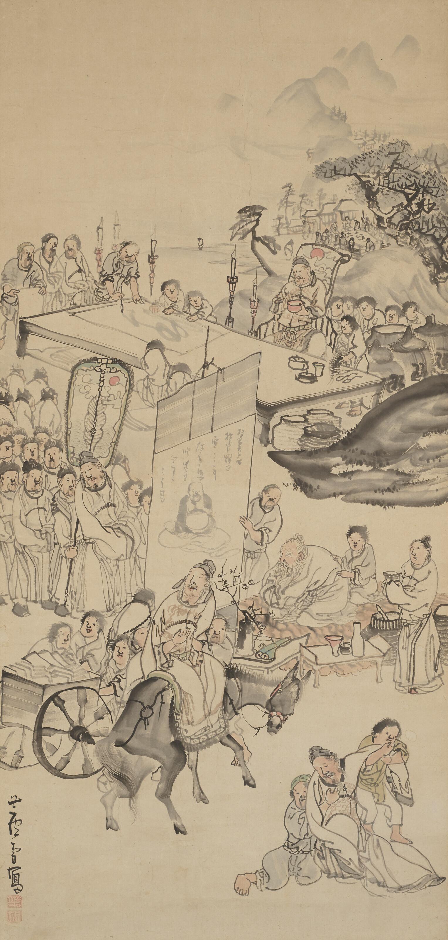 Nagasawa Rosetsu - Drinking Festival of the Eight Immortals