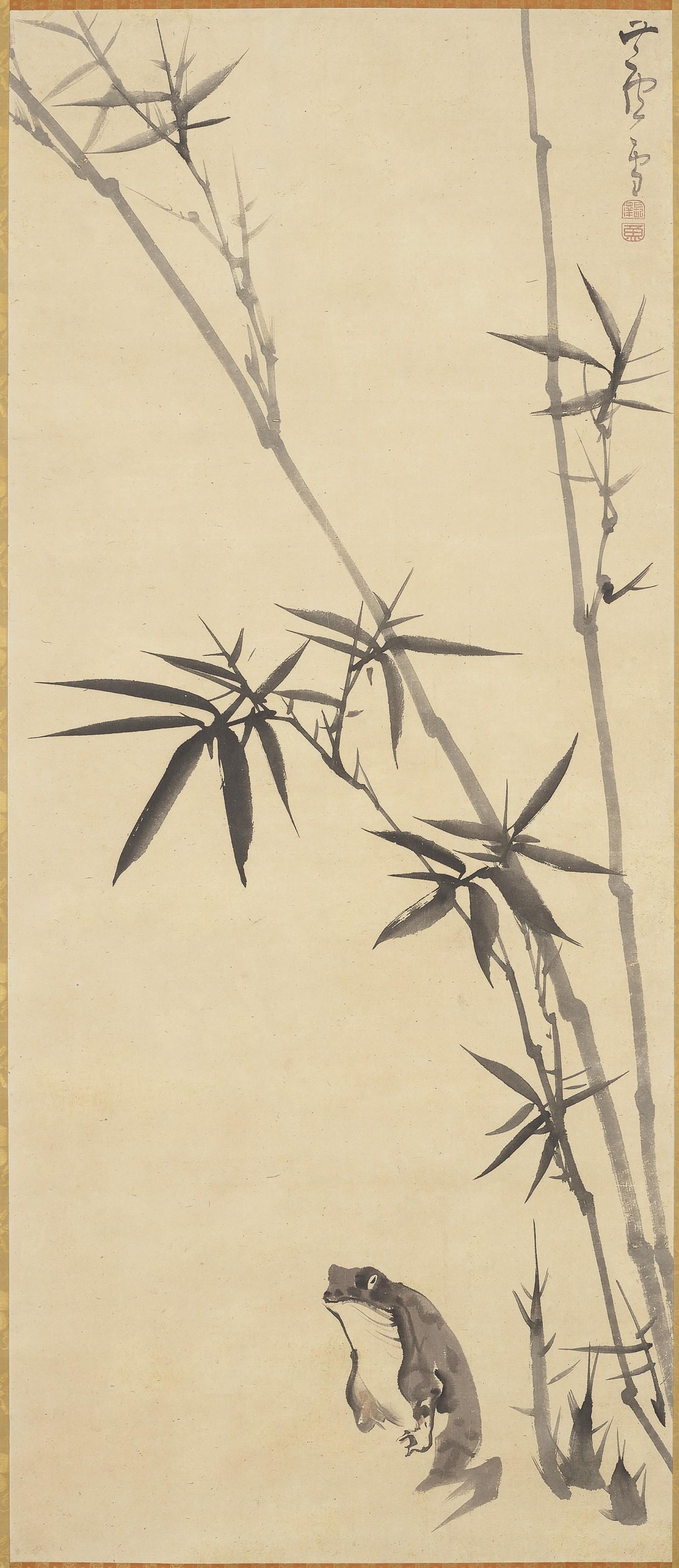 Nagasawa Rosetsu - Toad under Bamboo