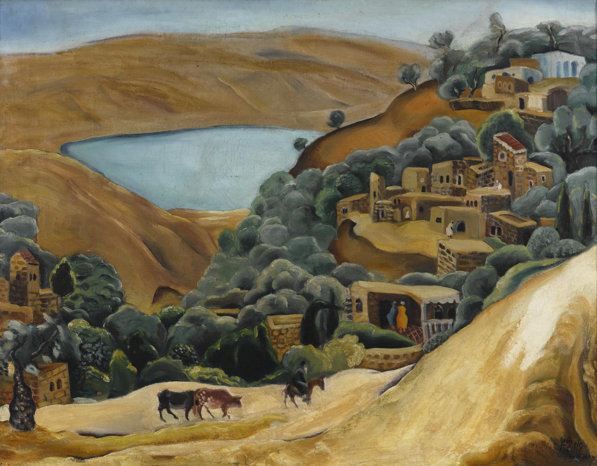 Nahum Gutman - Tiberias Landscape