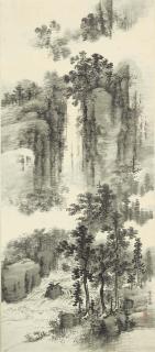 Nakabayashi Chikuto - Kazan Hibaku (Waterfall And Summer Mountains)