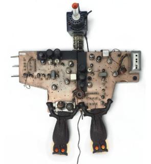 Nam June Paik - Petroglyph Hawk