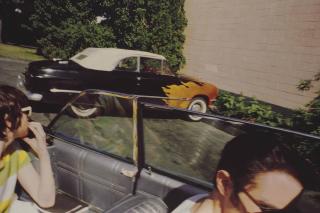 Nan Goldin - Flaming car, Salisbury Beach, NH