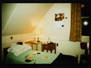 Nan Goldin - My room in halfway house, Belmont, Ma. 1988.