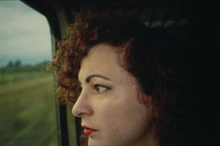 Nan Goldin - Self-Portrait on the Train, Germany, 1992